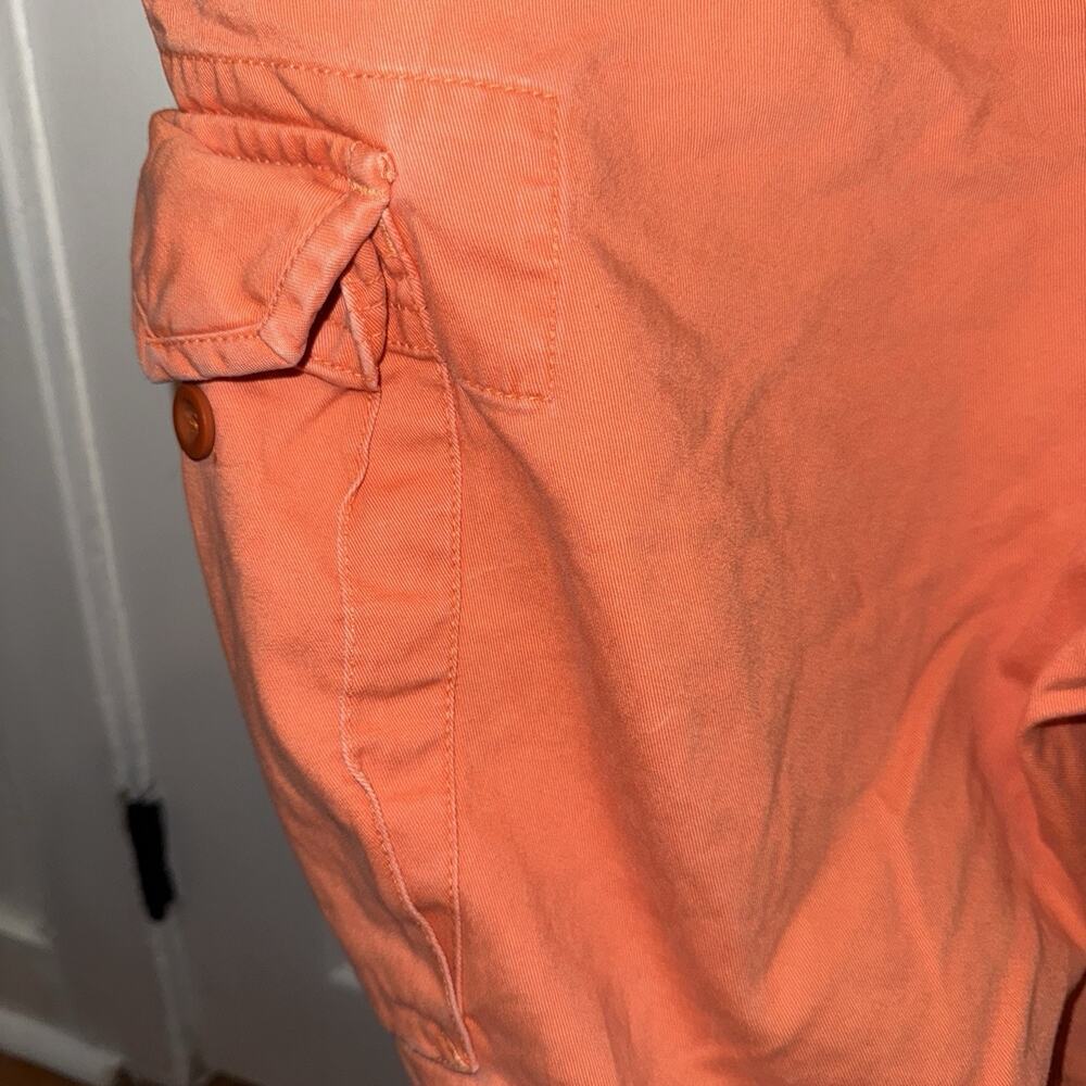 VTG Polo Ralph Lauren Men’s Cotton Cargo Shorts Orange Size 42T Tall - Picture 9 of 9